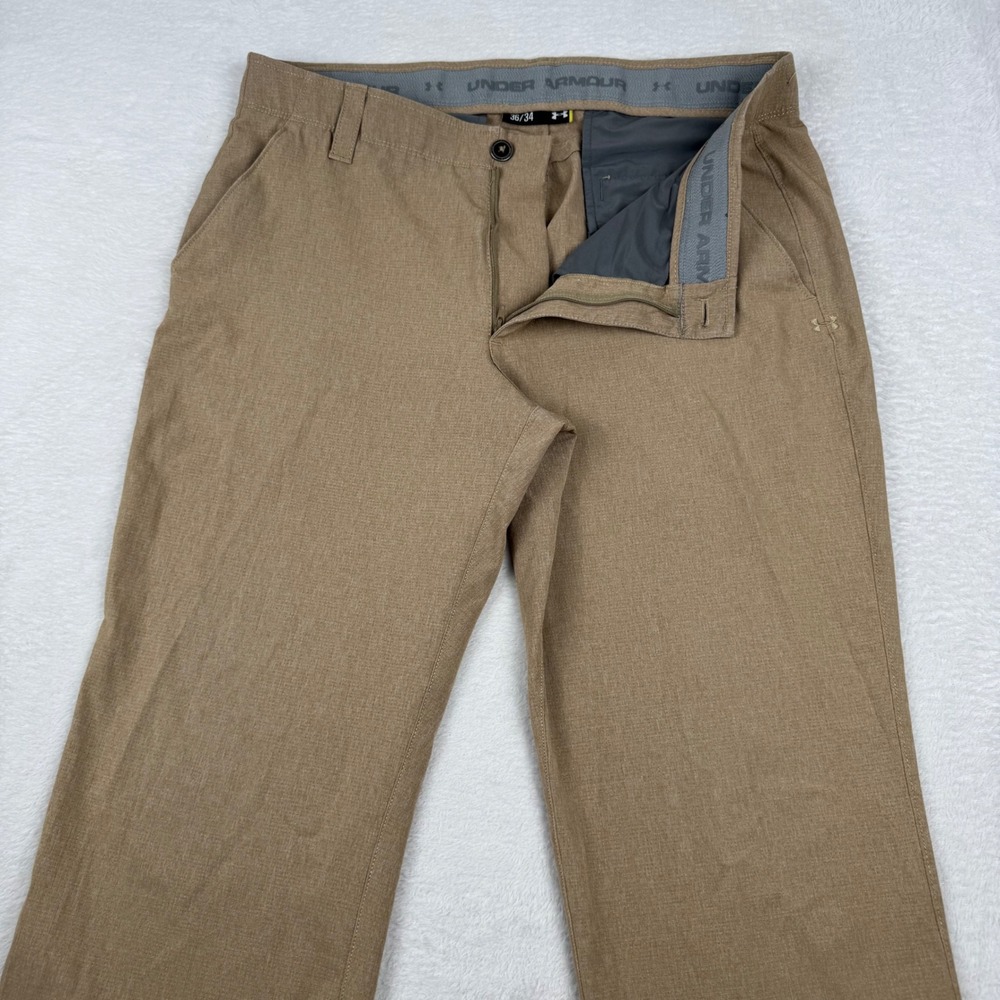 Under Armour Matchplay Golf Pants Mens 36x34 Tan Straight Leg Comfortable